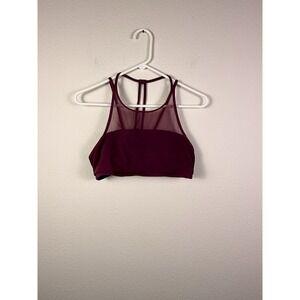 Lululemon Bra Women's Maroon Bra Strappy Back Yoga Sports Bra Sz 8